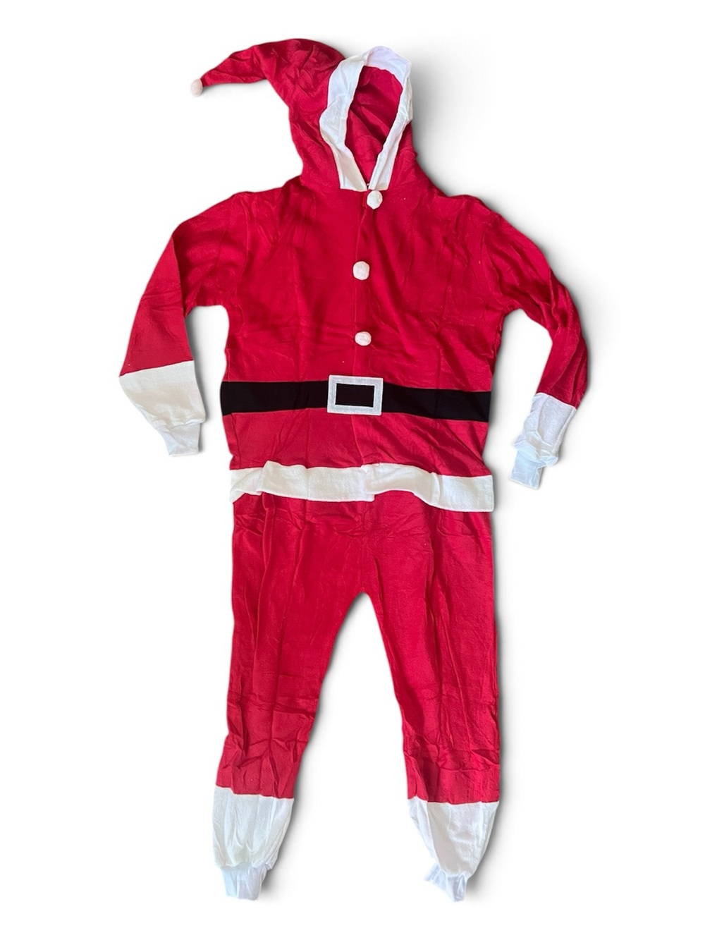 NWOT Adult Santa Claus Christmas Pajama Onesie Halloween Costume Size Medium